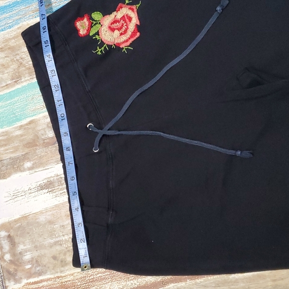 Vintage Hana Sport Floral Embroidered Drawstring Lounge Pants Joggers - Picture 4 of 8